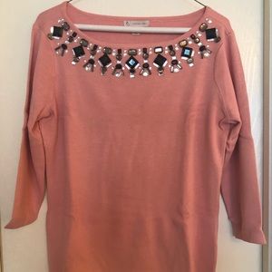 3/4 Sleeve Top with Beads/Stones